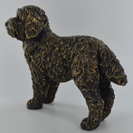 Standing Cockapoo, Bronze Effect Sculpture - 23cm