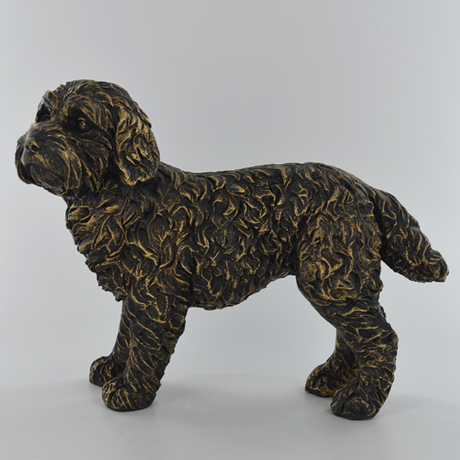Standing Cockapoo, Bronze Effect Sculpture - 23cm