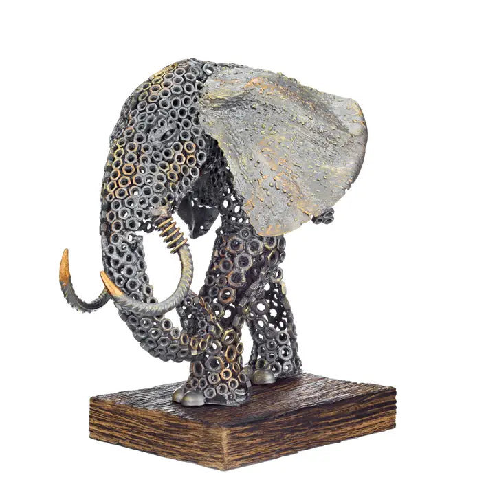 Urban Steel Half Elephant - 36cm