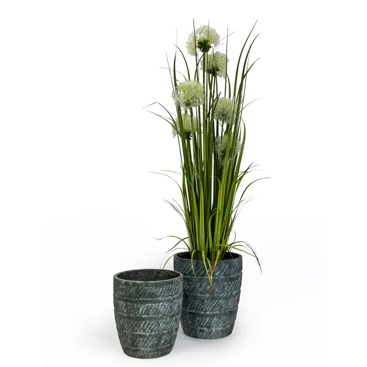 Antiqued Stone Effect Eco S/2 Garden Planters