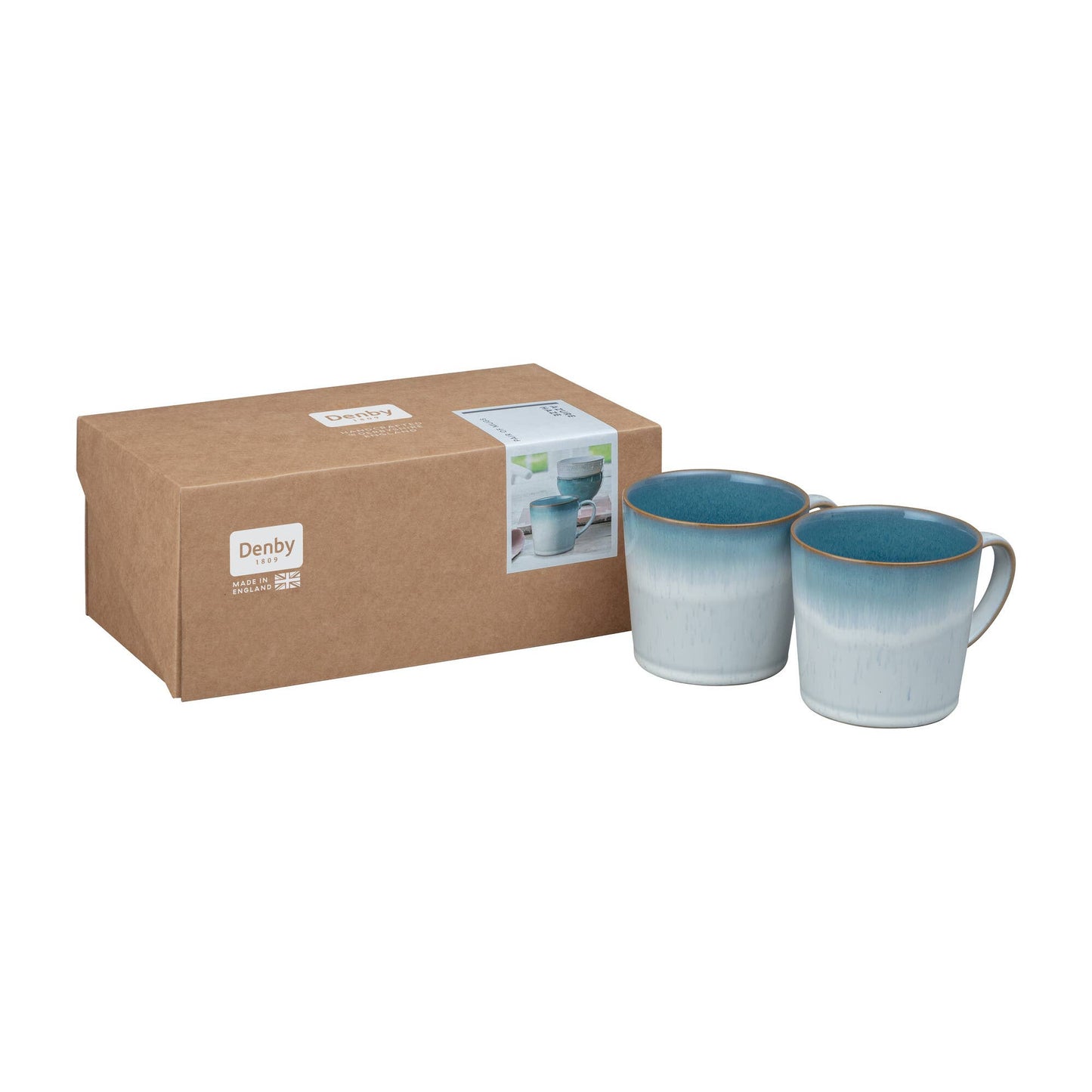 DENBY AZURE HAZE SET OF 2 LARGE MUGS - 400ml