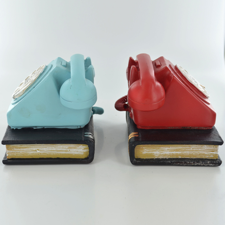 Retro 1970's Telephone Bookends - 9cm