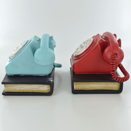 Retro 1970's Telephone Bookends - 9cm