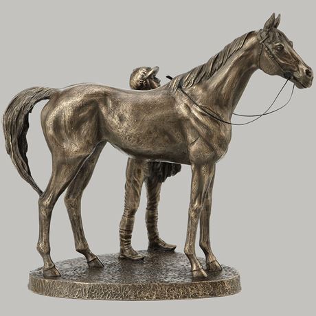 Unsaddling The First Horse, by David Geenty - 17cm