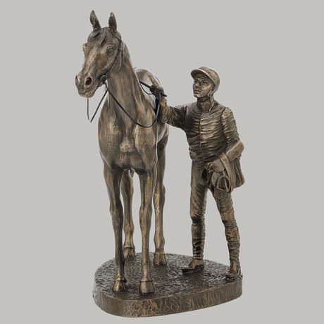 Unsaddling The First Horse, by David Geenty - 17cm