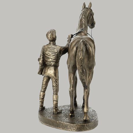 Unsaddling The First Horse, by David Geenty - 17cm