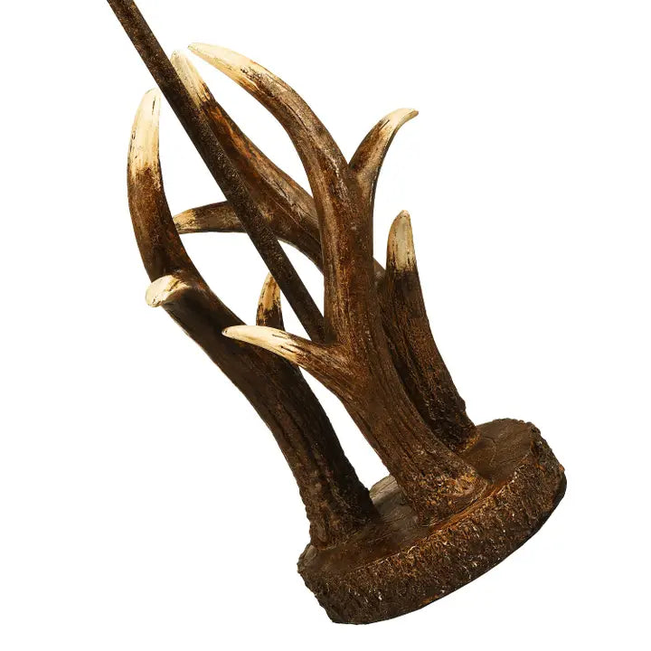 Antler Resin Table Lamp Base in A Rustic Bronze Finish - 41cm