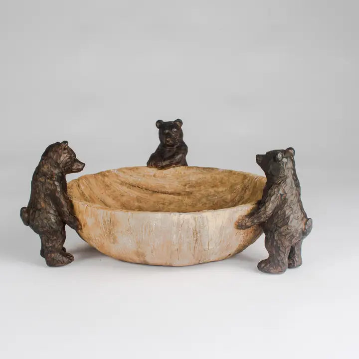Bears Holding A Bowl - 28cm