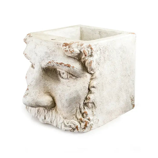 Large Rustic Stone Effect Classical Face Planter - 45cm