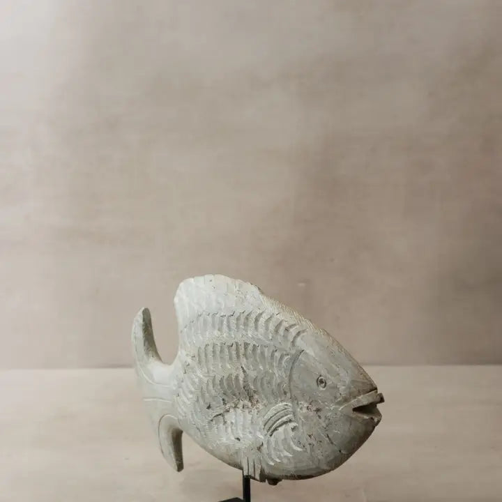 Stone Fish Sculpture - 34cm