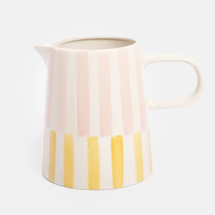 Offset Stripe Large Jug by Caroline Gardner - 15.5cm