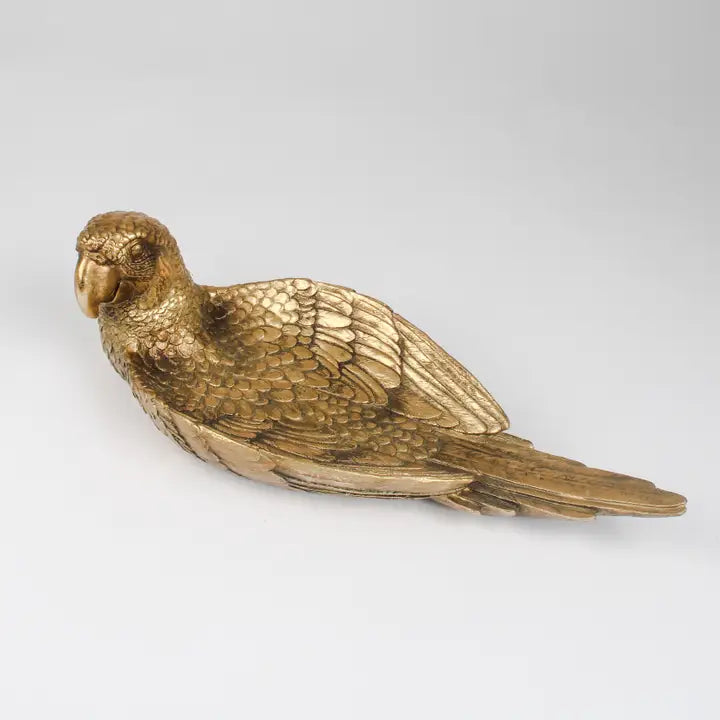 Antique Gold Parrot Dish - 37cm