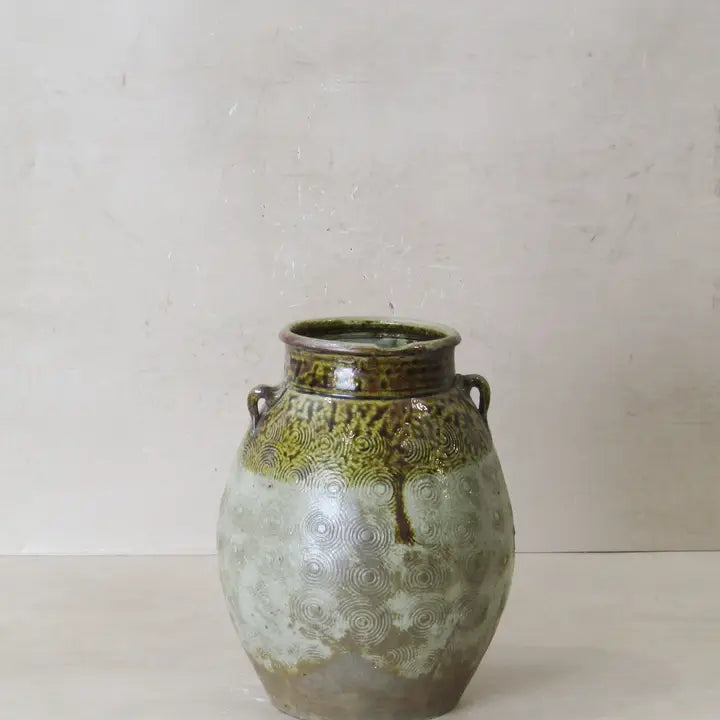 Vintage Glazed Yunnan Pot Forest Green - 24cm