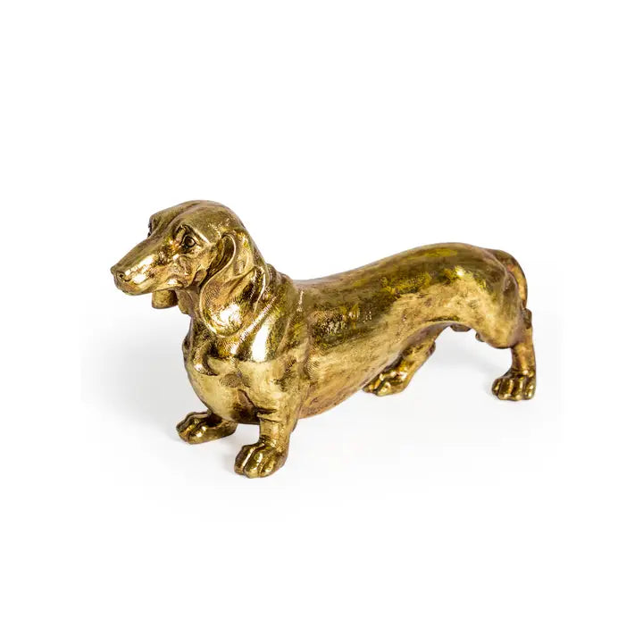 Antique Gold Dachshund Figure - 41.5cm