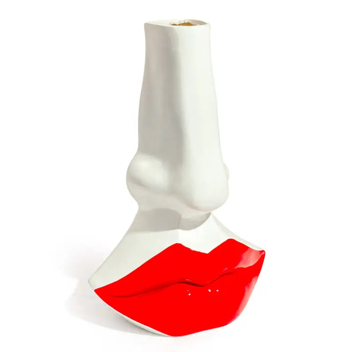 Tall Slender Nose & Lips Vase - 37.5cm
