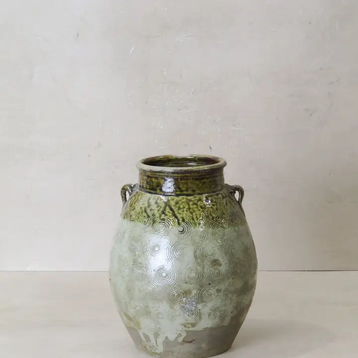 Vintage Glazed Yunnan Pot Forest Green - 24cm