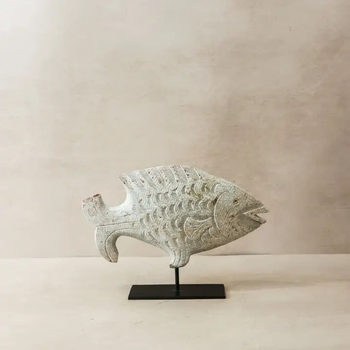 Stone Fish Sculpture - 30cm