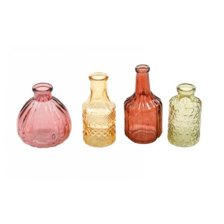 Posy Colourful Bud Vases - Set of 4