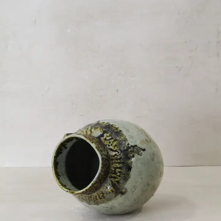 Vintage Glazed Yunnan Pot Rustic - 24cm