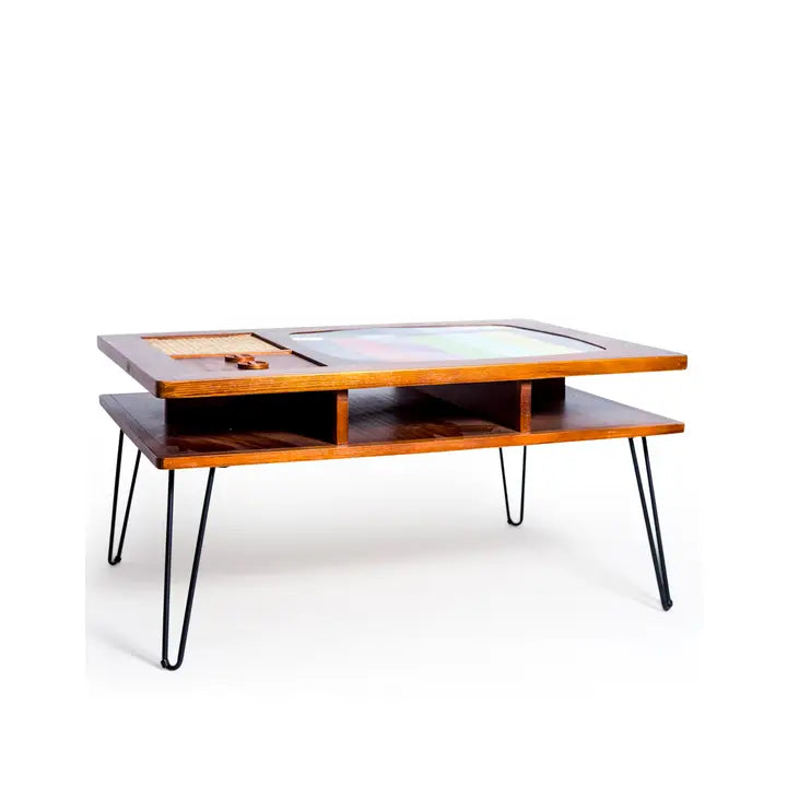 Solid Wood Retro Television Coffee Table - 100cm