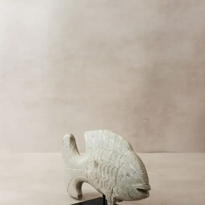 Stone Fish Sculpture - 33cm