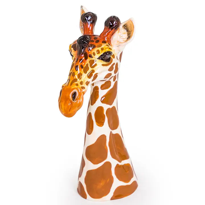Hand Painted Ceramic Giraffe Head Vase - 38CM