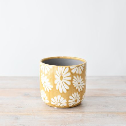 Yellow Boho Planter - 10.5cm