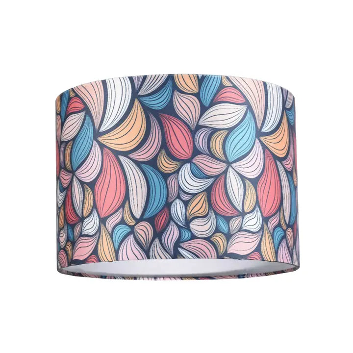 Multi Colour Kaleidoscope Leaf Themed Lamp Shade with Inner - 10"