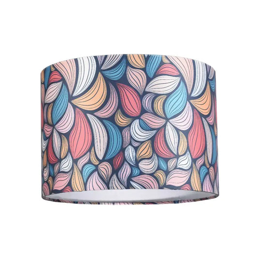Multi Colour Kaleidoscope Leaf Themed Lamp Shade with Inner - 10"