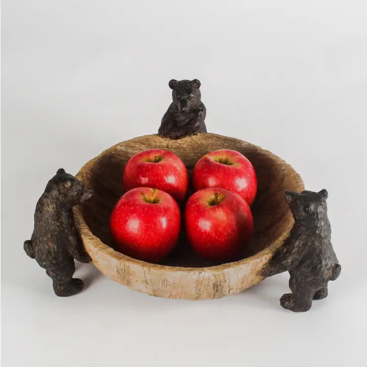 Bears Holding A Bowl - 28cm