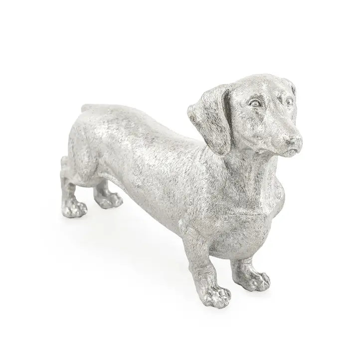 Silver Dachshund Hound Figure - 44cm