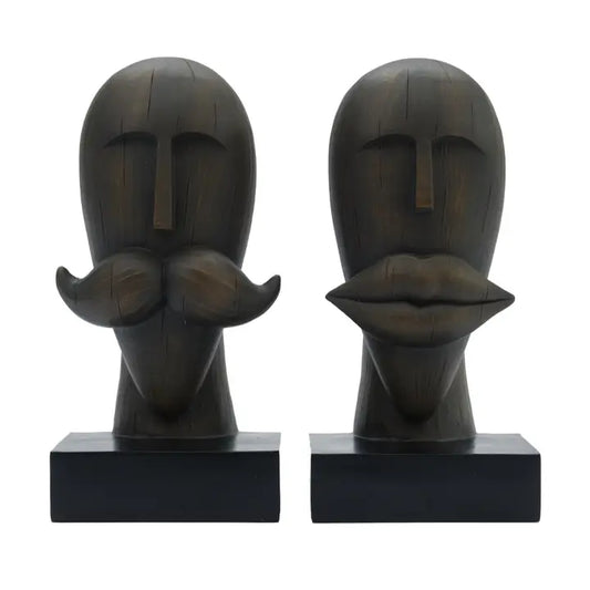 La Moustache / La Lips Bookends - 20cm