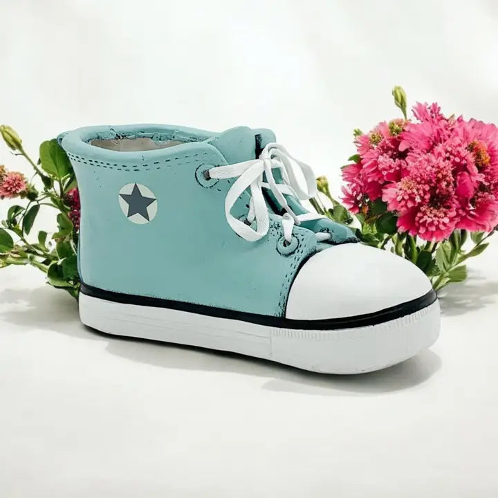 Blue Converse-Style Trainer Planter - 34cm