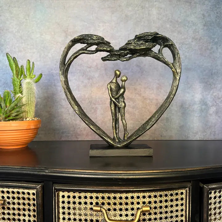 Standing Couple in Heart Tree - 30cm