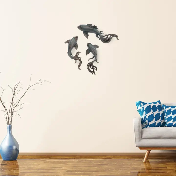 Bronze Fish Wall Art (Large) - 46cm