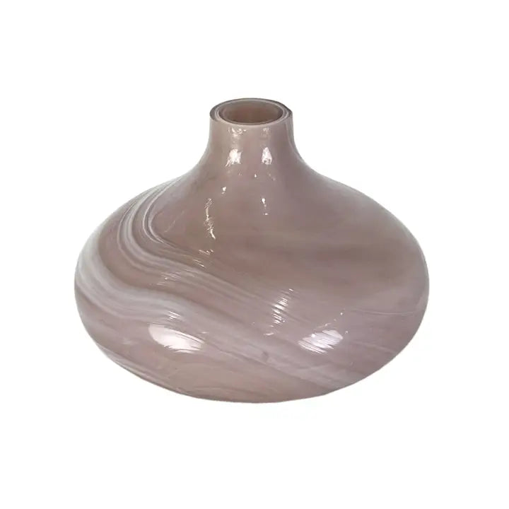 Blue Hues Glass Vase - Narrow-Neck with Wide Base - 20.3cm