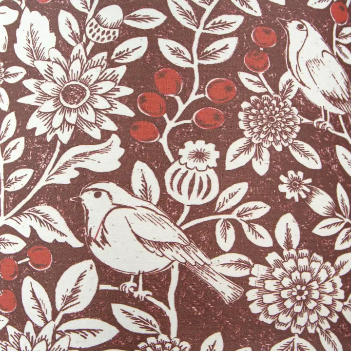 Autumnal Themed Burgundy 12" Lamp Shade with Floral