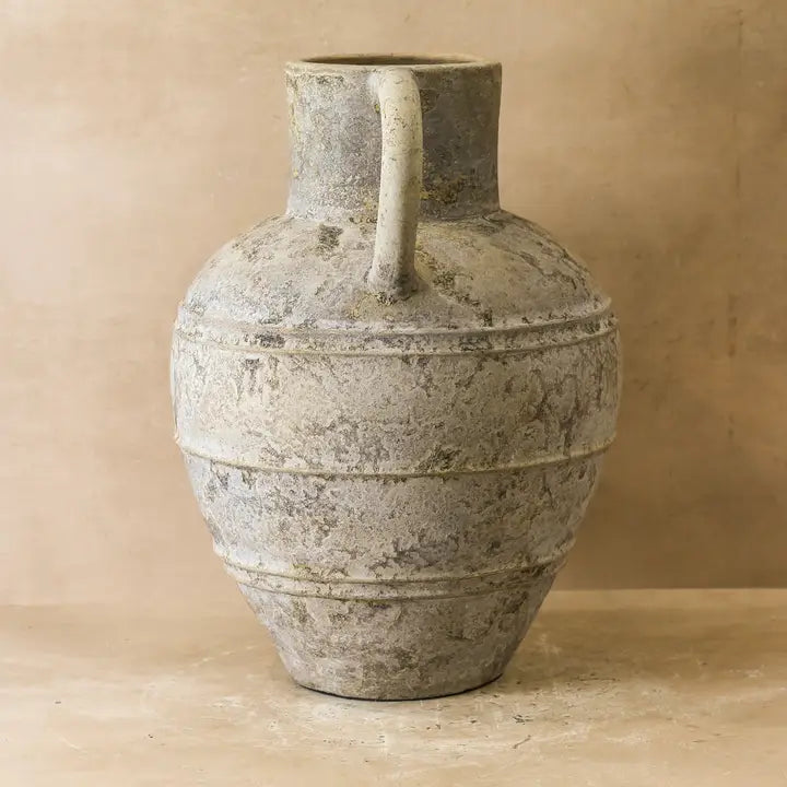 Rustic Indonesian Ribbed Jug/Vase - 60cm