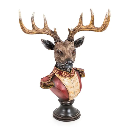 Medium Gentry Stag Bust On Square Base - 49cm