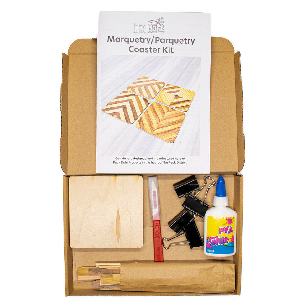Introductory Marquetry Coaster Painting Kit - Marquetry Coaster Painting Kit