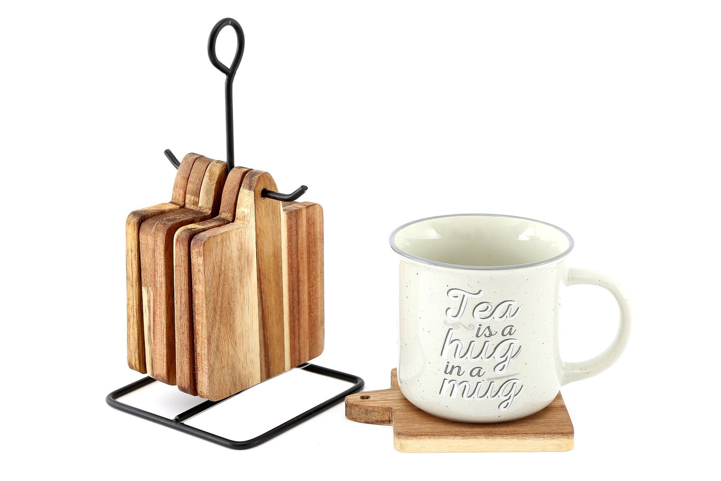 Acacia Chopping Board Coasters - Set of 6 - 9cm