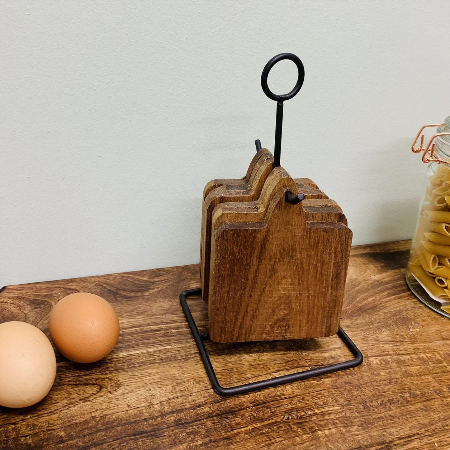 Acacia Chopping Board Coasters - Set of 6 - 9cm