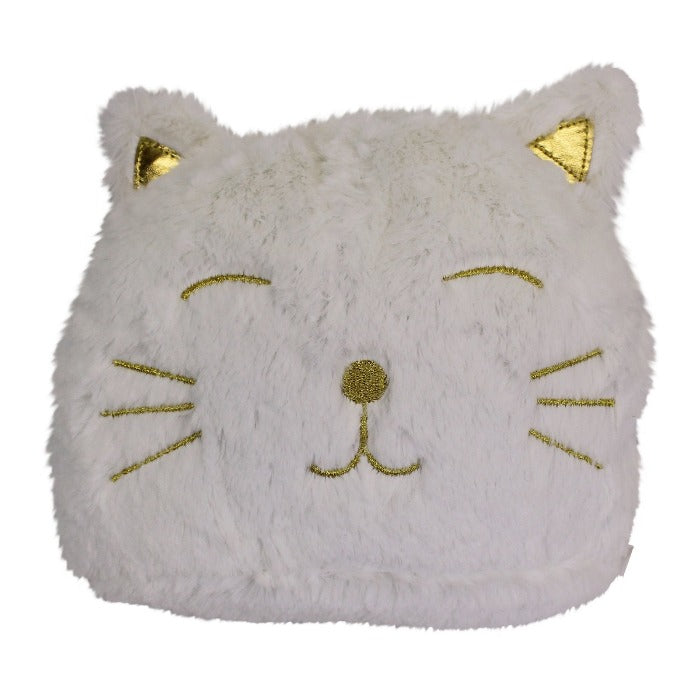 White Fluffy Cat Door Stop - 22cm