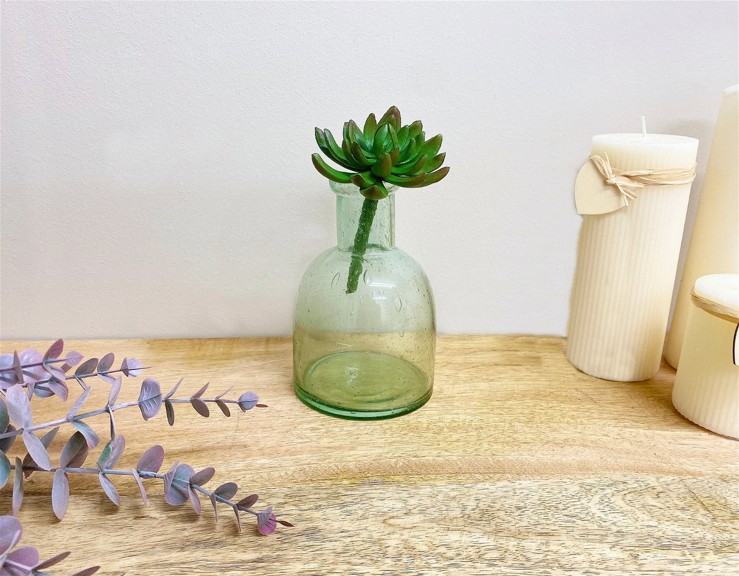 Dark Green Dome Bubble Vase - 15cm