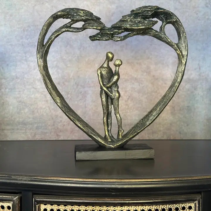 Standing Couple in Heart Tree - 30cm