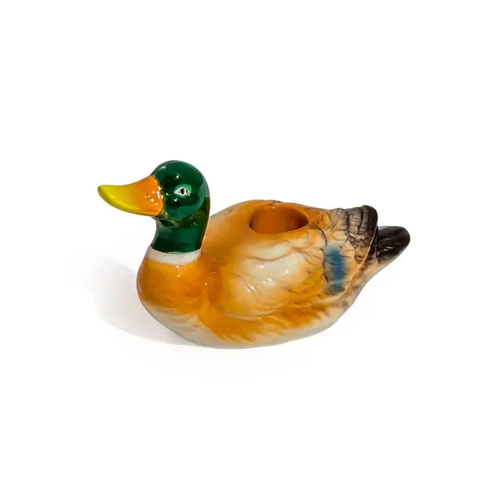 Mallard Duck Ceramic Candle Holder