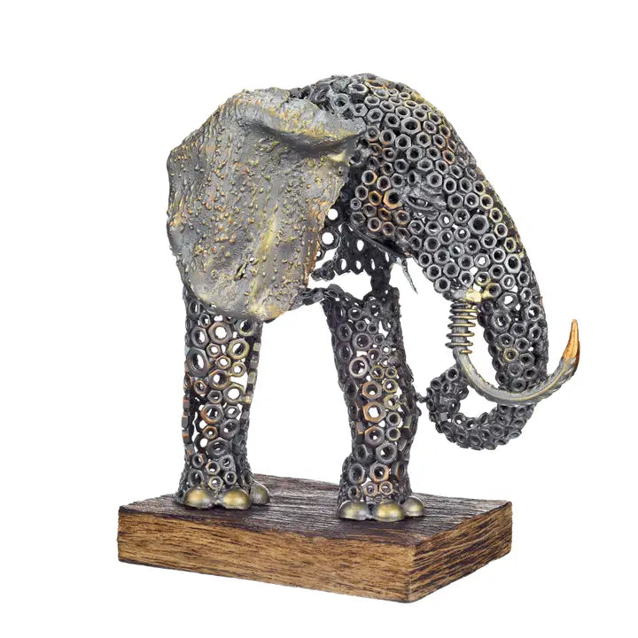Urban Steel Half Elephant - 36cm