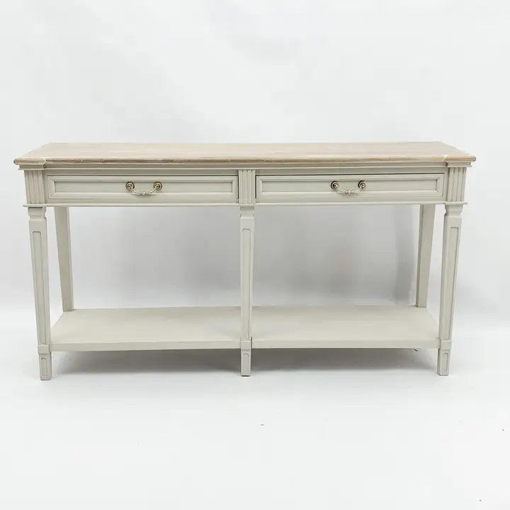 Wooden 2 Drawer Console Table - 150cm
