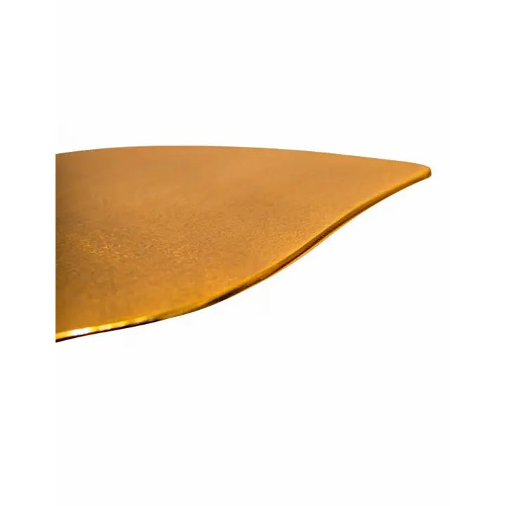 Gold Aluminium Whale Tail Side Table - 55cm