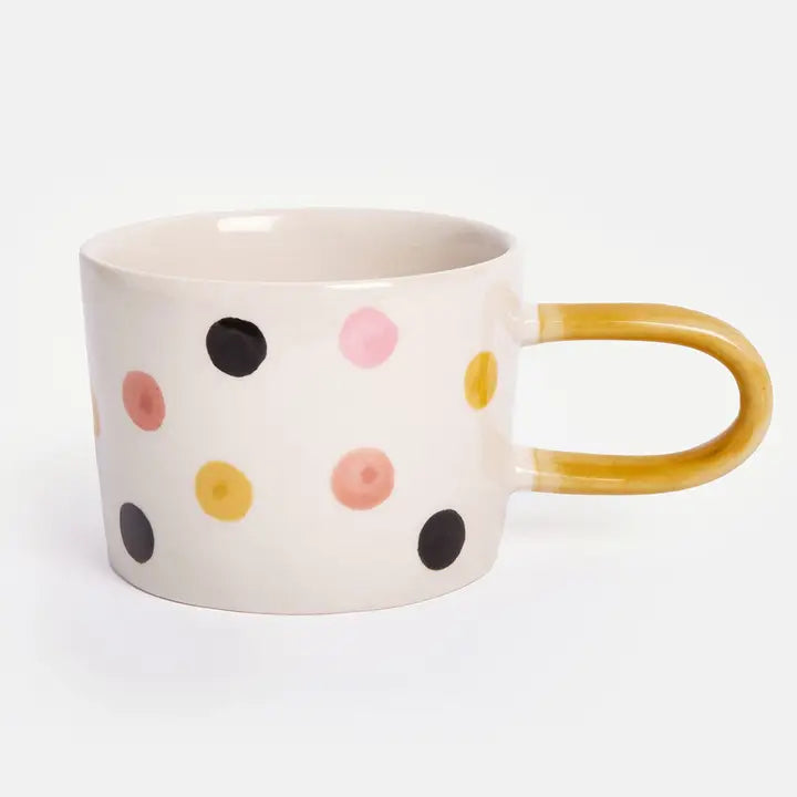 Multi Dotty Mug by Caroline Gardner - Set of 4 - 14.5cm